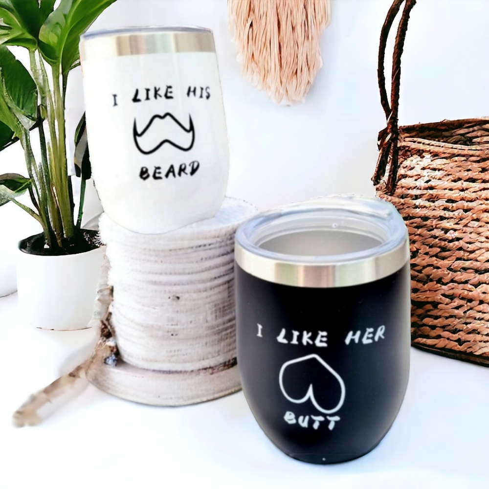Funny modern farmhouse wine tumbler set of 2 new in box